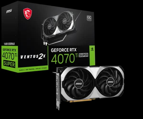 Image of MSI GeForce RTX 4070 Ti Super Ventus 2X OC 16G GDDR6X Graphics Card