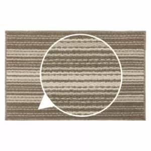 Image of Jvl Hubble Machine Washable Latex Backed Doormat, 50X80Cm, Caramel