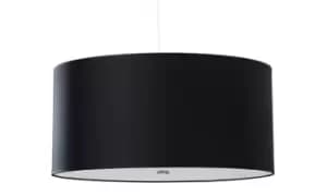 Image of Otto Cylindrical Pendant Light Black 50cm E27