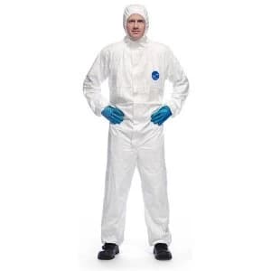 Image of Tyvek DuPont Protech Hooded Boilersuit Large White