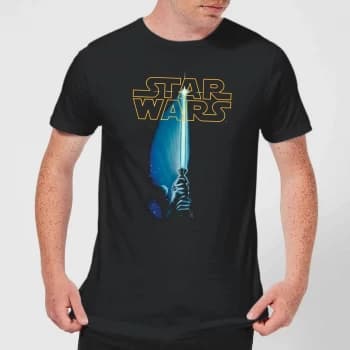 Image of Star Wars Lightsaber Mens T-Shirt - Black - 3XL