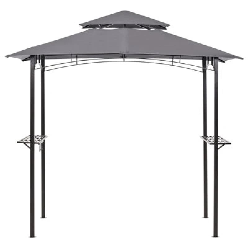 Image of Beliani Gazebo Naro Metal 240 Cm 148cm Grey