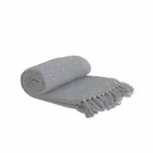 Image of Emma Barclay Honeycomb Throw 70 x 100" Silver