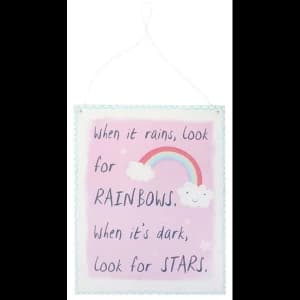 Image of Pink Rainbow Metal Sign