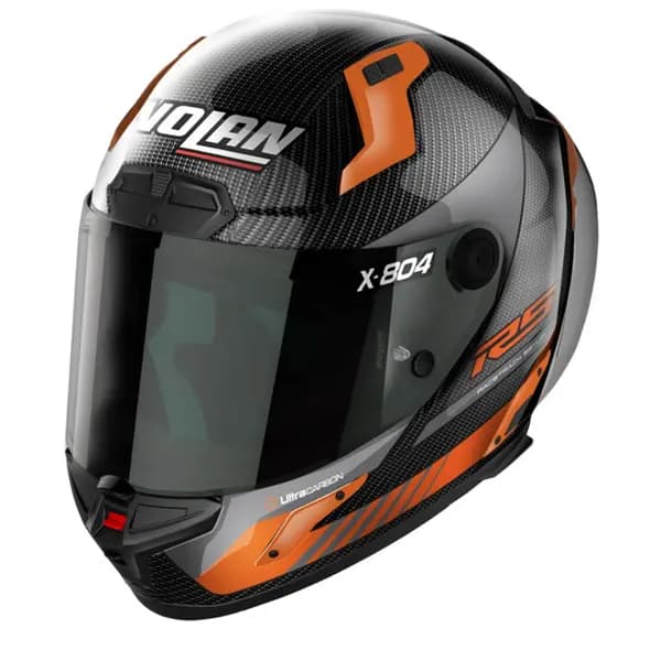 Image of Nolan X-804 RS Ultra Carbon Hot Lap 014 Carbon Orange Full Face Helmet Size L