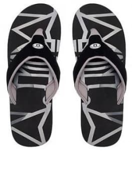 Image of Animal Bazil Logo Flip Flops - Black, Size 12, Men