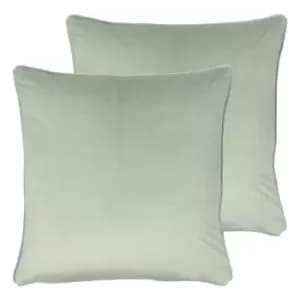 Image of Evans Lichfield Opulence Twin Pack Polyester Filled Cushions Green