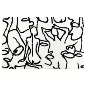 Image of Everybody Bath Mat Ivory/Black