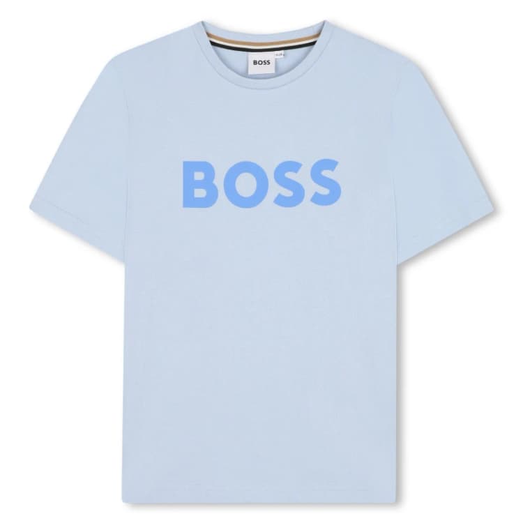 Image of Boss Logo T-Shirt Juniors - Blue Blue 13 - 14 Years