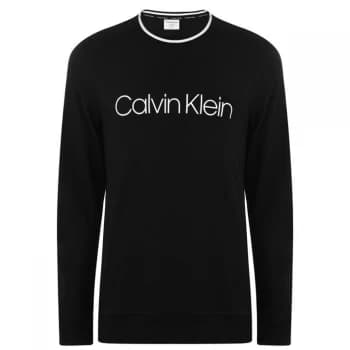 Image of Calvin Klein Simple Logo Sweatshirt - Black 001