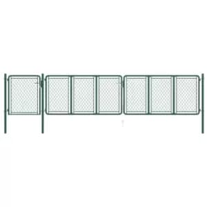 Image of Vidaxl Garden Gate Steel 75X495cm Green