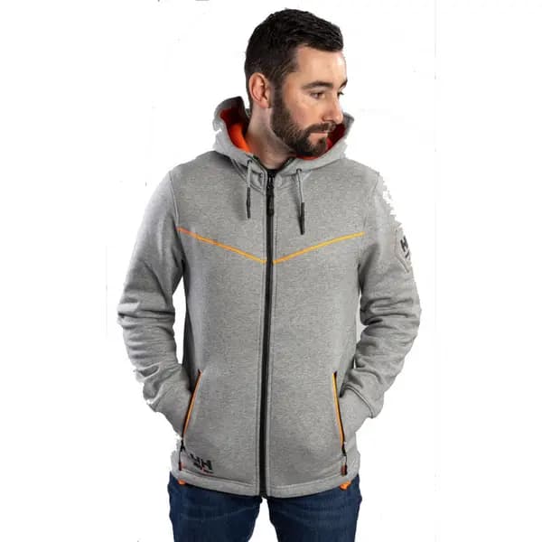 Image of Helly Hansen Mens Chelsea Evolution Full Zip Sweatshirt M - Chest 39' GREY MELANGE HH009-GRMEL-M