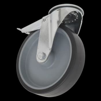 Image of Medium-Duty Thermoplastic Bolt Hole Castor Wheel with Total Lock 100mm - Trade
