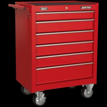 Image of Sealey American Pro 6 Drawer Roller Cabinet Red
