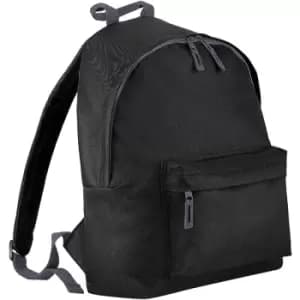 Image of Bagbase Junior Fashion Backpack / Rucksack (14 Litres) (Pack of 2) (One Size) (Black) - Black