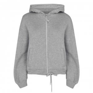 Image of Ugg Half Moon Zip Through Hoodie - Grey Heather