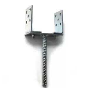 Image of Moderix Zinc Plated U Type Post Fence Foot Anchors - Size 80-170 x 60 95 x 5mm,