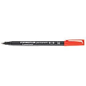 Image of Staedtler Lumocolor OHP and CD Pens Permanent Medium Red, Pack Of 10