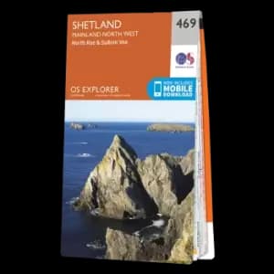 Image of Map of Shetland - Mainland North West