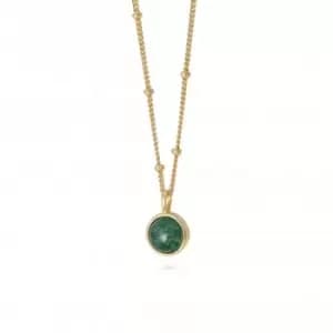 Image of Green Aventurine Healing Stone 18ct Gold Plate Necklace HN1001_GP