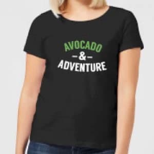 Image of Avocado and Adventure Womens T-Shirt - Black - 3XL