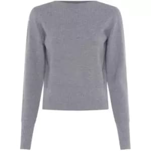 Image of French Connection Juniper Knit Boat Neck Jumper - Grey