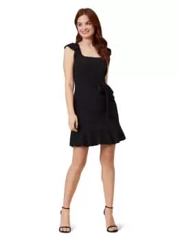 Image of Crepe Flounce Dress
