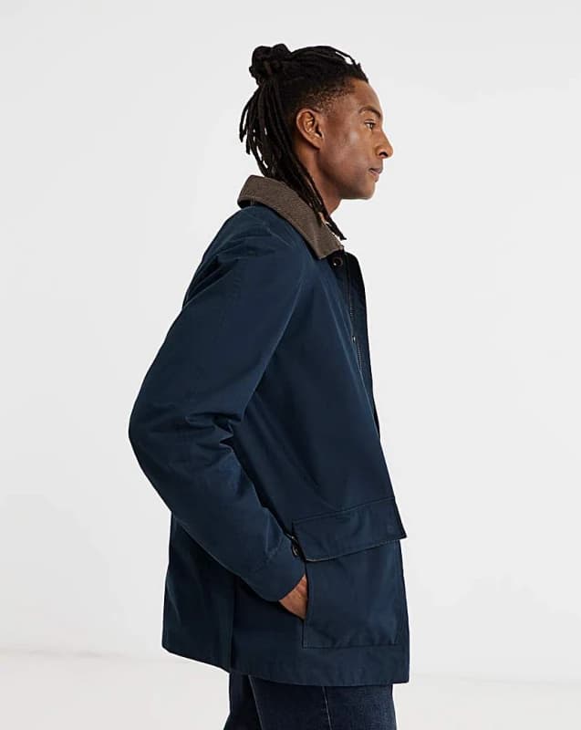 Image of Timberland Timberland Waterproof Cotton Barn Coat Navy - Timberland - Size: L42/44 Navy Male L42/44 TL34403