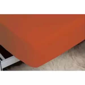 Image of Easy Care Fitted Sheet Double Terracotta