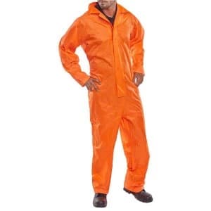 Image of Bdri Weatherproof XXXXLarge Protective Coverall Orange