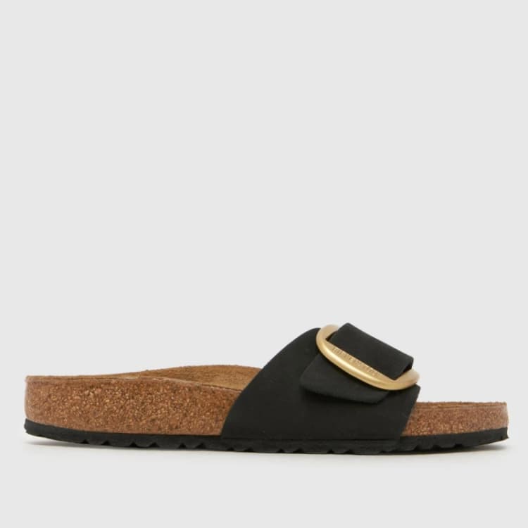 Image of Birkenstock Womens Madrid Big Buckle Sandals Black, 4