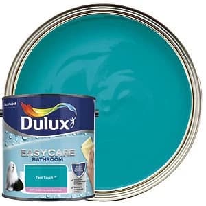 Image of Dulux Easycare Bathroom Teal Touch Soft Sheen Emulsion Paint 2.5L