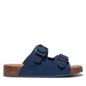 Image of Timberland Castle Island Slide Sandal For Junior In Navy Navy Kids, Size 3.5