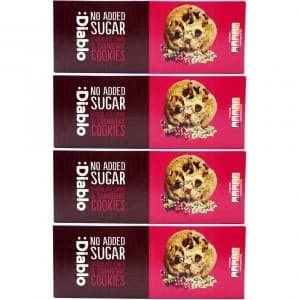 Image of Diablo Choc Chip And Cranberry No Sugar Added 135g 4 Pack