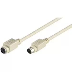 Image of Goobay PS/2 Keyboard and Mouse Extension Cable - 2m