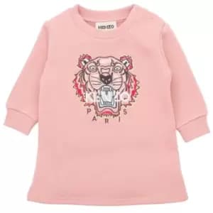 Image of KENZO Long Sleeve Tiger Dress - Pink
