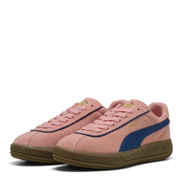 Image of Puma Womens Club Klassika Low-Top Trainers Peach/Blue/Gum female 4 (37)