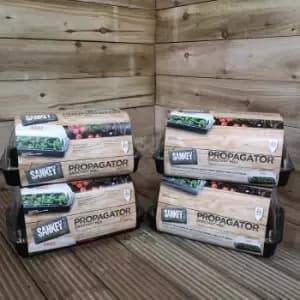 Image of 4 x 38cm Unheated Seed Starter Tray Grostart Midi Propagator Indoor Seedling Planter