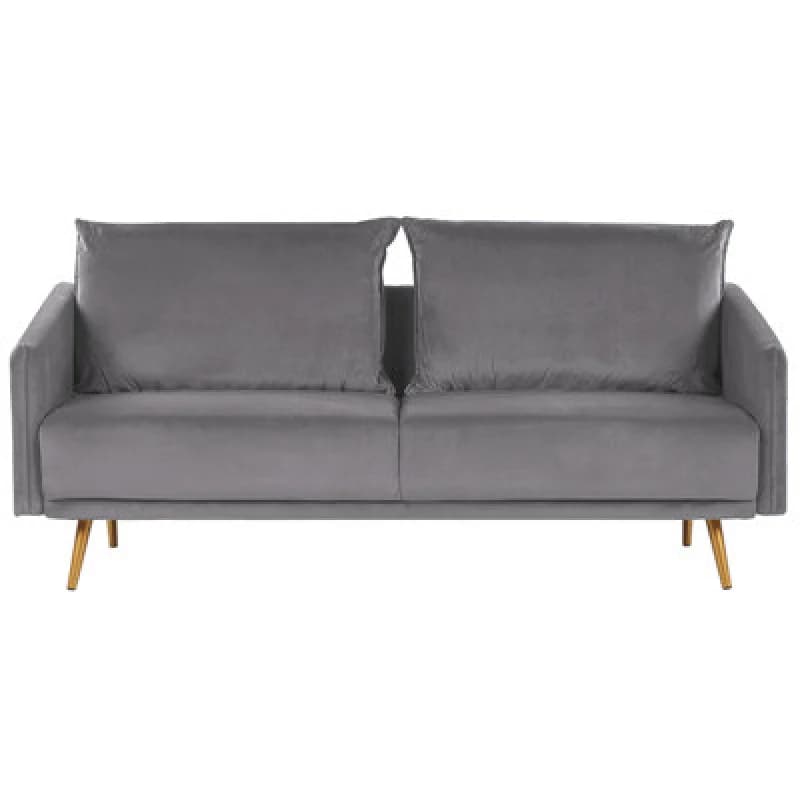 Image of Beliani Sofa 3 Seater Maura Velvet Grey