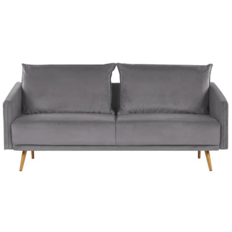 Image of Beliani Sofa 3 Seater Maura Velvet Grey