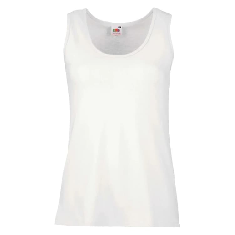 Image of Fruit Of The Loom Value Lady Fit Vest Top White female