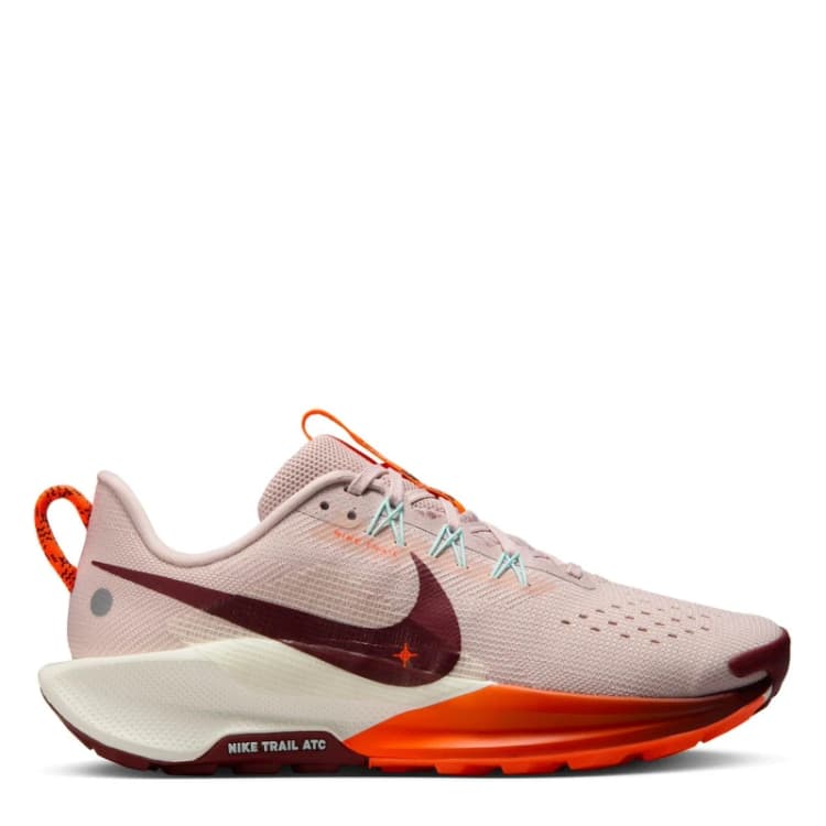 Image of Nike ReactX Pegasus Trail 5 Running Shoes Womens Silt Red/Tm Red female 4 (37.5)