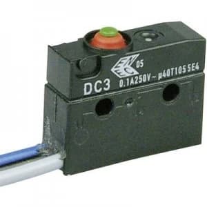 Image of Cherry Switches Microswitch DC3C C3AA 250 V AC 0.1 A 1 x OnOn IP67 momentary