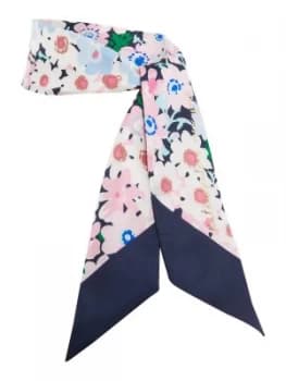 Image of Kate Spade New York Daisy garden floral print skinny scarf Multi Coloured