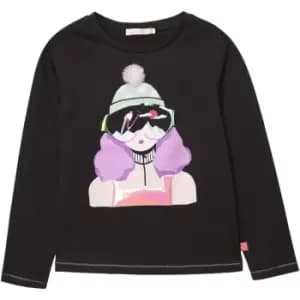 Image of Billieblush Kids Girl Grey Tshirt - Black