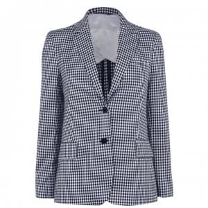 Image of Gant Regular Gingham Blazer - Navy 433