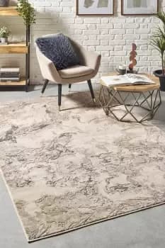 Image of Fior Marble Rug Blue/Grey 160x230