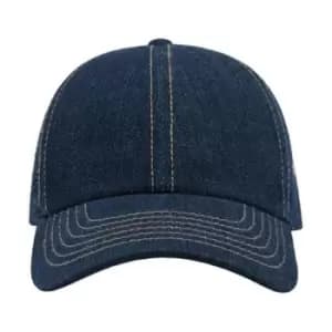 Image of Atlantis Action 6 Panel Chino Baseball Cap (Pack of 2) (One Size) (Denim)