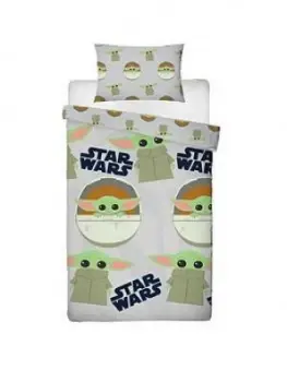 Image of Star Wars The Mandalorian The Child Face Single Duvet Cover