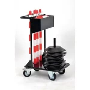 Image of Slingsby Trolley With 6 Rubber Base Posts, 1 x 8m Chain, 1 Pack of Connectors/Ho